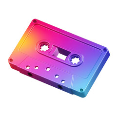 Obraz premium Retro Neon Cassette Tape Illustration