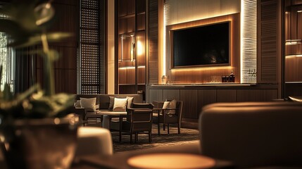 Luxurious Lounge Interior Design With Modern Furniture