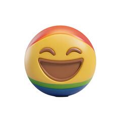 Fototapeta premium 3D rainbow emoji