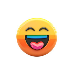 Fototapeta premium 3D rainbow emoji