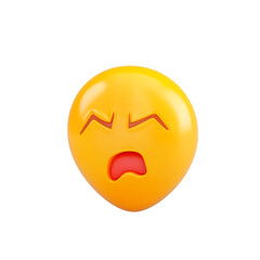 Fototapeta premium 3D lightning bolt emoji