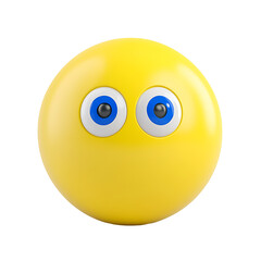 3D yellow rolling eyes emoji