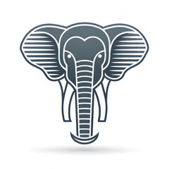 Minimalist elephant icon symbolizing wisdom
