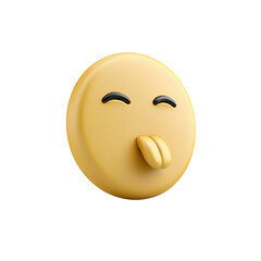Fototapeta premium 3D yellow sneezing face emoji