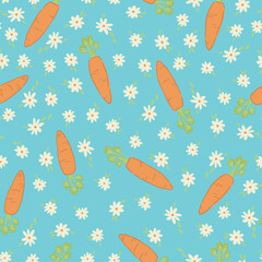 Easter seamless pattern, rabbit, bunny, eggs, background, print, pattern, greeting card, banners, web, wrapping paper, fashion, fabric, textile, wallpaper, cover
