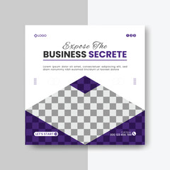 modern marketing agency social media ad design or social media branding post premium vector editable template
