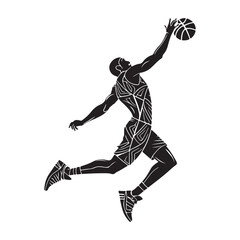 Energetic Sports Illustration with Abstract Elements