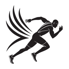 Energetic Sports Illustration with Abstract Elements