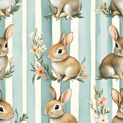 Seamless watercolor easter pattern
