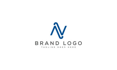 letter AV logo design vector template design for brand.