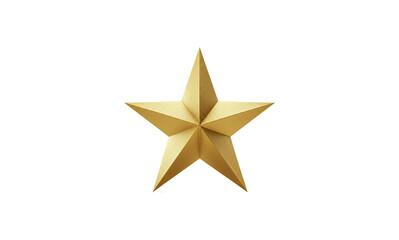Obraz premium Realistic Gold Star with Reflective Metallic Finish Isolated on Transparent Background for Elegant and Professional Visuals