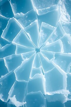 hielo roto cuarteado 