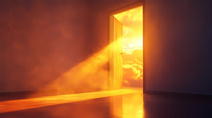 single beam shining light