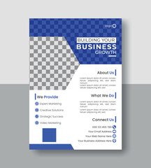 modern corporate business flyer brochure template design or leaflet poster design vector template