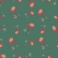 Elegant floral pattern in small hand draw flowers. Liberty style. Floral seamless background for fashion prints. Vintage print. Seamless vector texture. Spring bouquet.