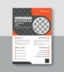 business flyer design template with modern layout or corporate business flyer design for marketing
