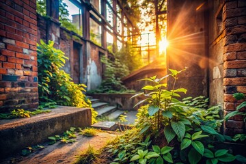 Fototapeta premium Tranquil Urban Oasis: Serene Nature Amidst Cityscapes