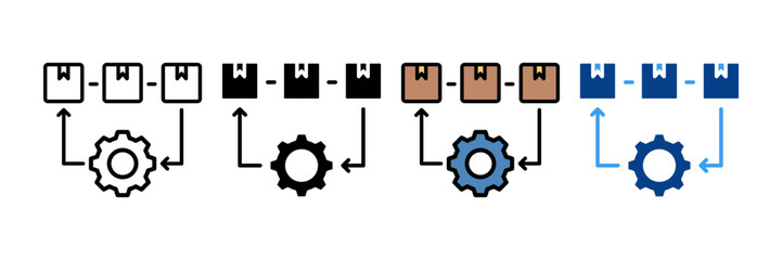Sequence Icon Set Multiple Style Collection