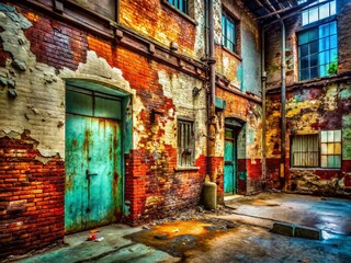 Fototapeta premium Urban Exploration Photography: Blue Silk Texture Background - Grunge Aesthetic