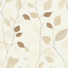 Repetitive seamless pattern of leaf foliage for fabric design.