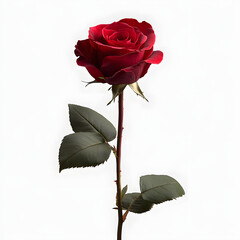 red rose isolated on a transparent or white background, png
