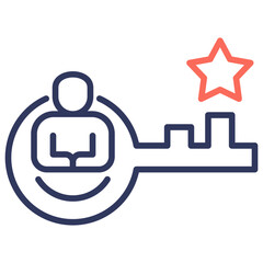 Key Person Dual Tone Icon