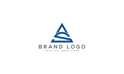 letter AS logo design vector template design for brand.