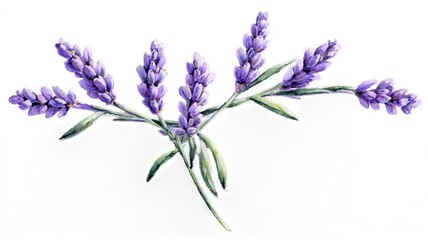 Obraz premium Watercolor illustration of a delicate lavender flower
