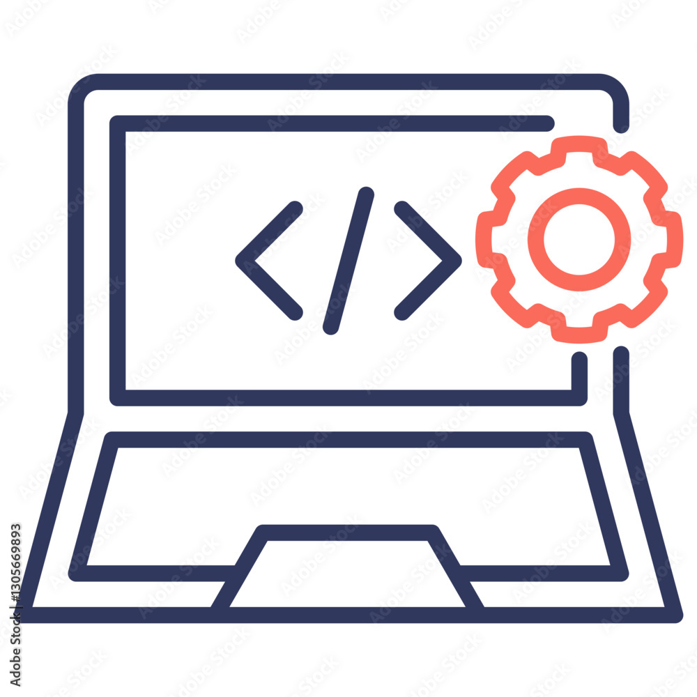 Poster software development dual tone icon