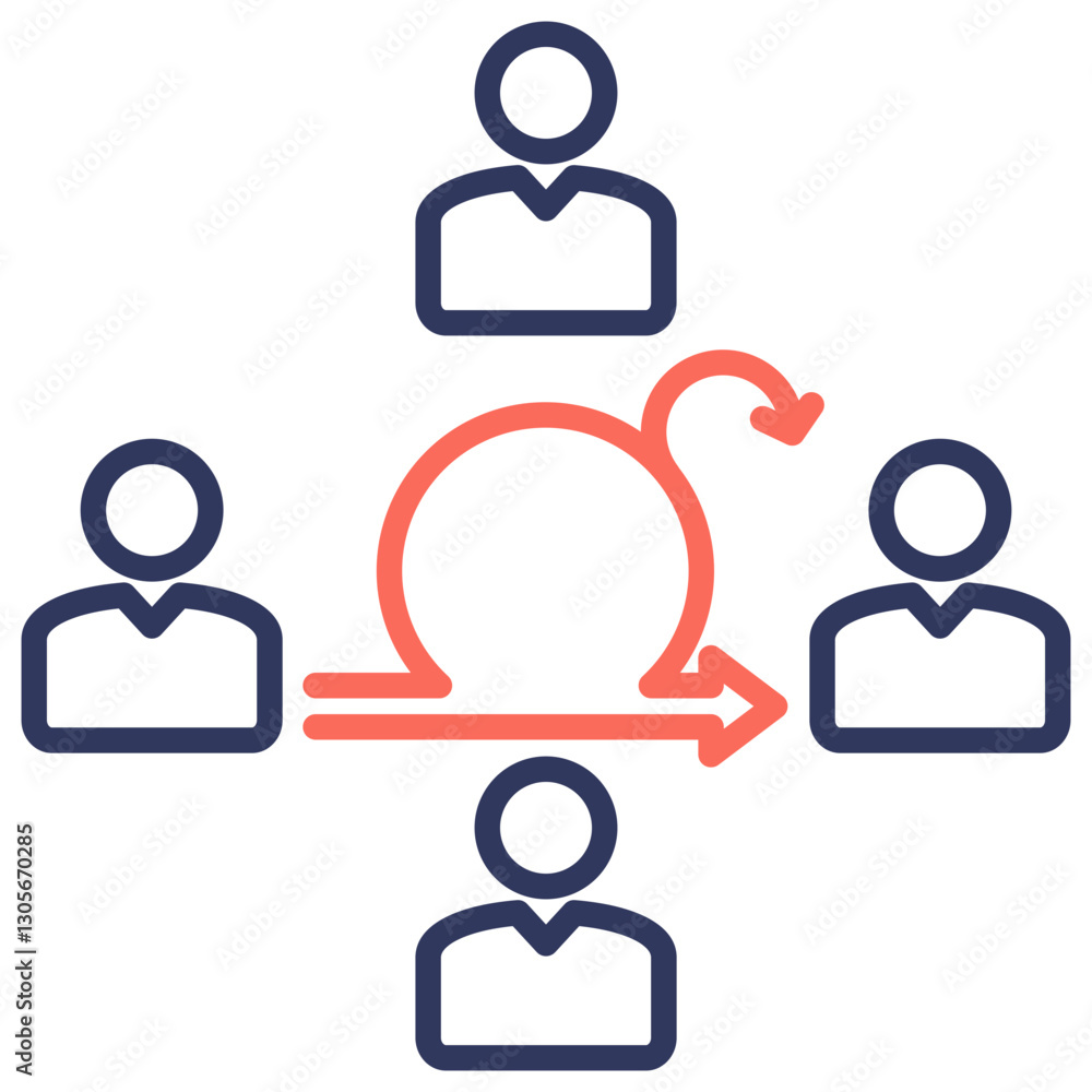 Poster agile team dual tone icon