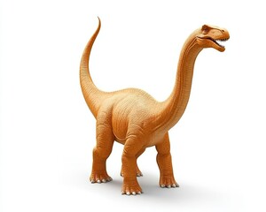 Fototapeta premium An isolated 3D image of Alamosaurus, showcased on a pristine white background