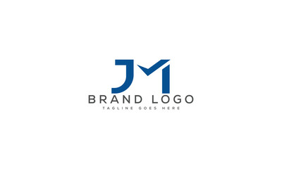 letter JM logo design vector template design for brand.