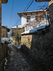 Winter view of Village of Leshten, Bulgaria