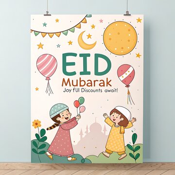 eid mobarak greetings card design