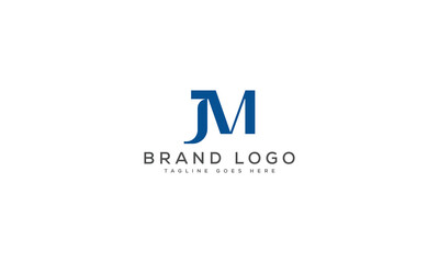 letter JM logo design vector template design for brand.