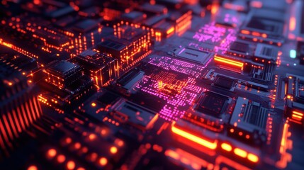 Obraz premium AI Supercomputer Analyzing Complex Quantum Computation