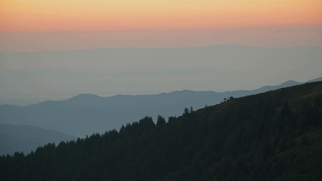 Sonnenaufgang, Bergkamm, Sommer, Hohneck, La Bresse, Vogesen, Elsass-Lothringen, Frankreich, Europa