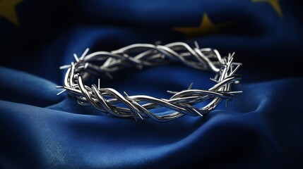 spiked crown on the flag of the European Union