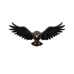 3D logo raven diving in hip-hop style