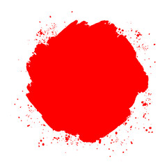 Red Blood Geometric Brush Splatter for Dark Art Projects