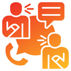 Communications Glyph Gradient Icon