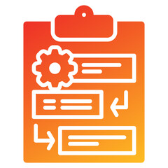 Workflow Glyph Gradient Icon