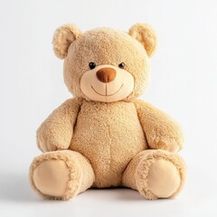 Obraz premium Classic Grey Plush Teddy Bear Studio Portrait Professional Product Photography for Toy Marketing