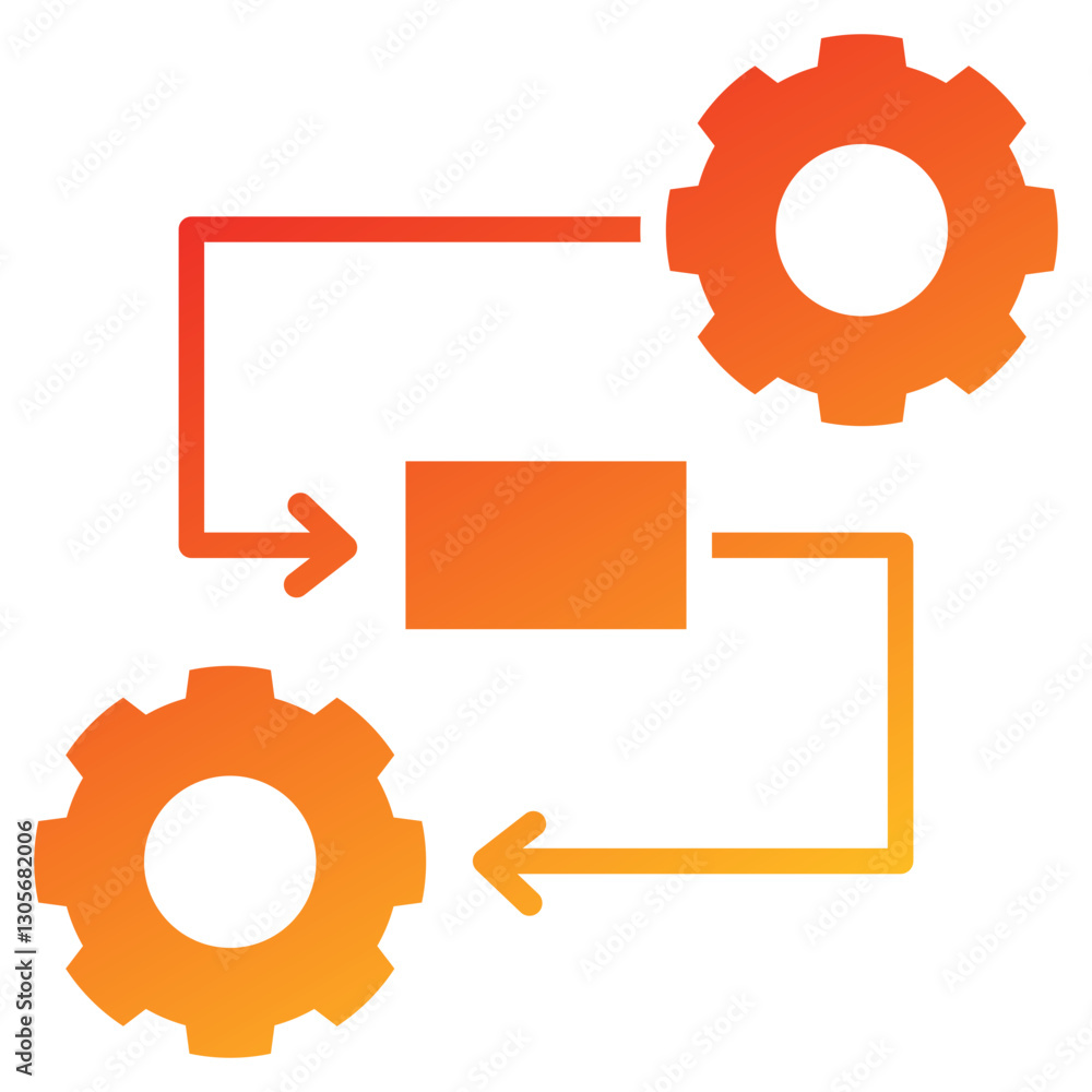 Poster automation glyph gradient icon