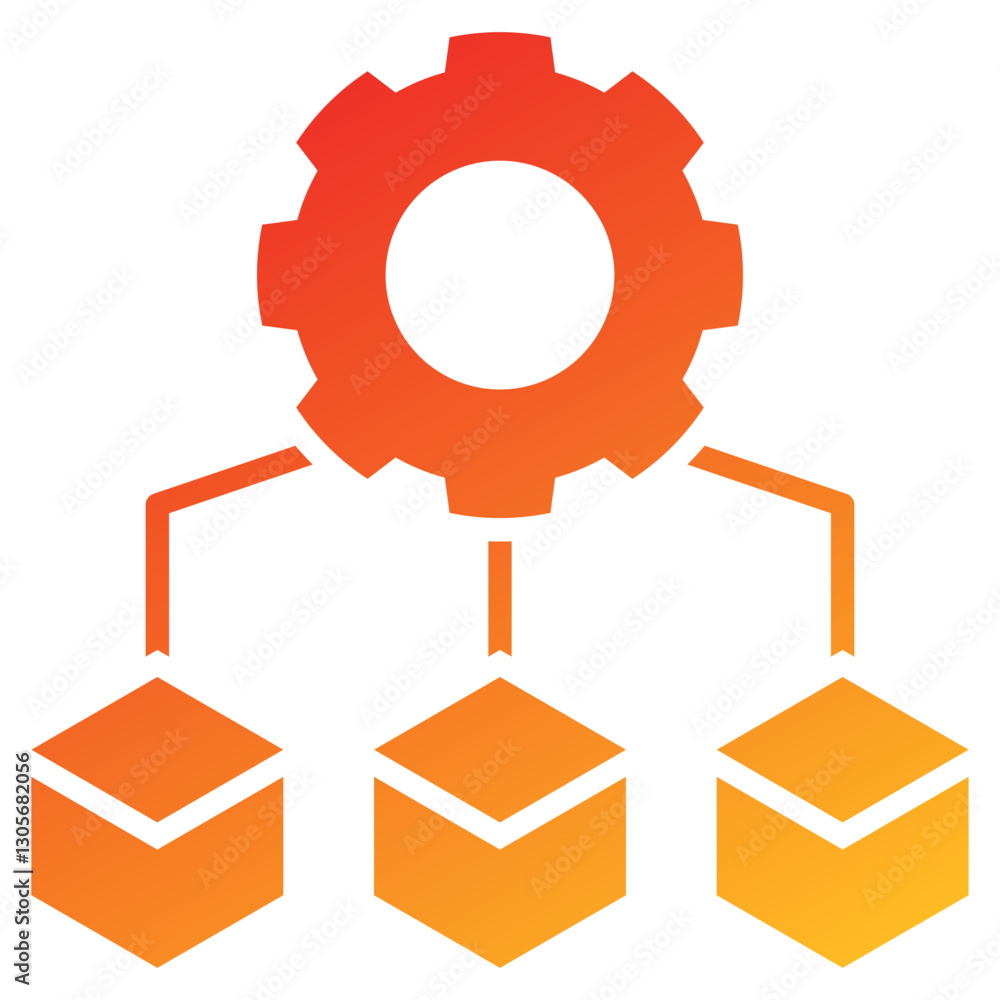 Poster framework glyph gradient icon