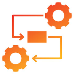 Automation Glyph Gradient Icon