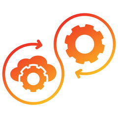 Devops Glyph Gradient Icon