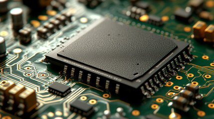 A global map on a microchip symbolizes the interconnectedness of global semiconductor trade, showcasing the fusion of technology, economy, and international relations in the modern world