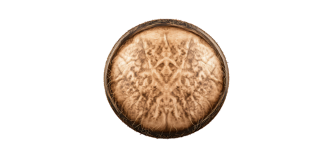 Textured brown coconut icon