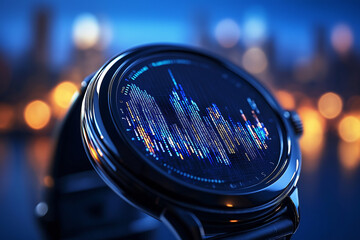 Futuristic Digital Smartwatch Interface